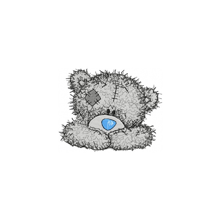 Teddy Bear happy face embroidery design - Embroidery Design