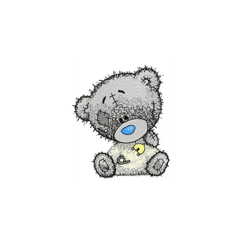 Teddy bear I dressed myself embroidery design featuring a cute, customizable stitched motif for various fabrics.