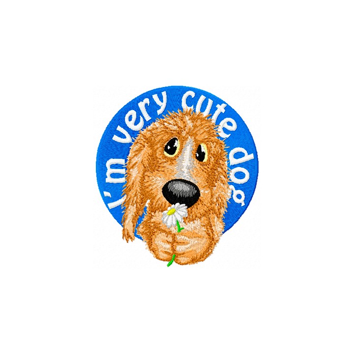 I*m cute very cute dog embroidery design - Embroidery Design