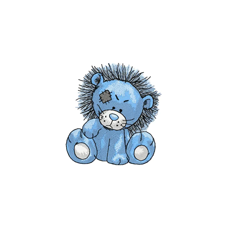 Rocky Lion embroidery design showcasing a majestic lion motif, perfect for stitching on t-shirts or tote bags.