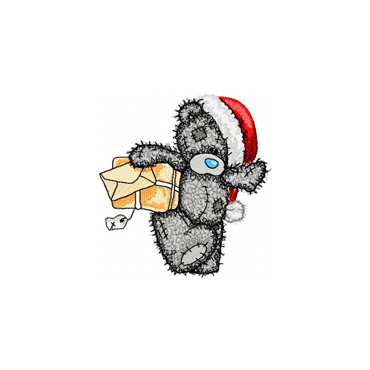 Teddy Bear Teddy Christmas postman embroidery design - Embroidery Design