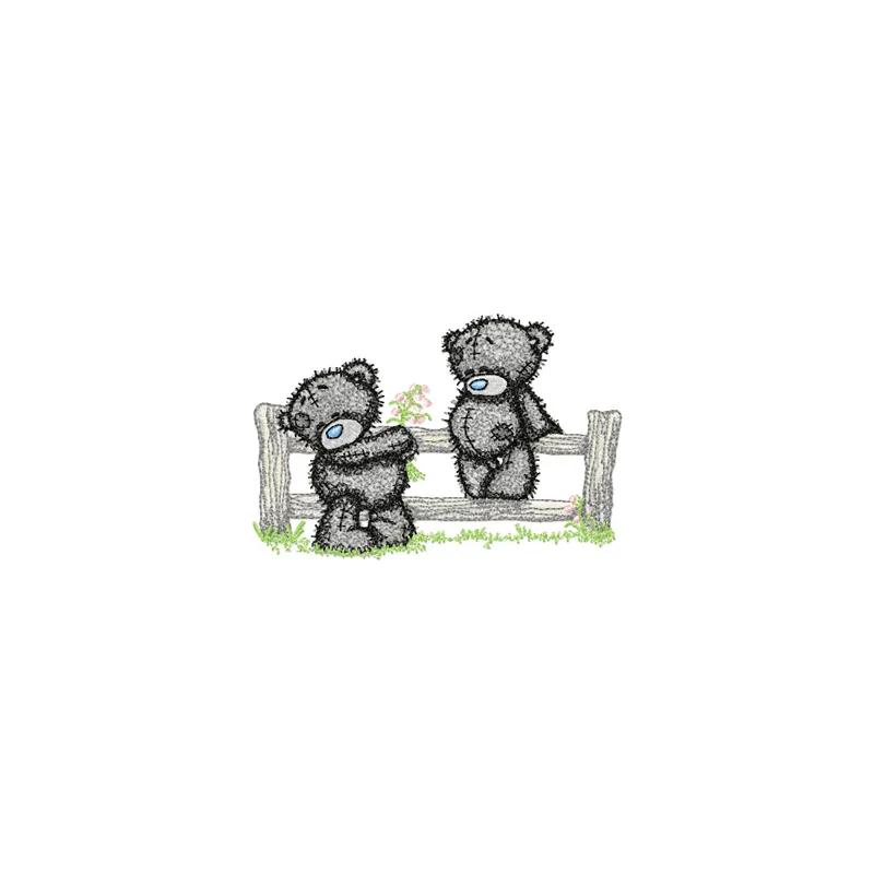 Teddy Bear Romantic embroidery design featuring a cute bear holding a heart, ideal for creating charming stitched motifs.