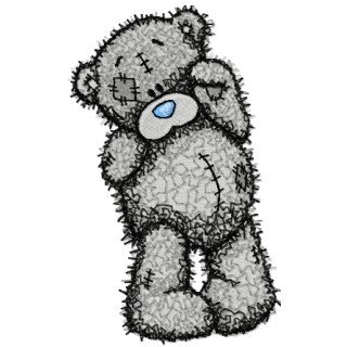 Teddy Bear bye bye embroidery design - Embroidery Design