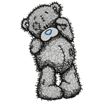 Teddy Bear bye bye embroidery design showcasing a cute stitched motif of a teddy bear for creative projects.