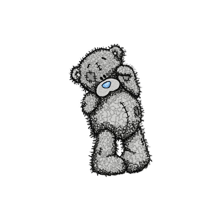 Teddy Bear bye bye embroidery design - Embroidery Design
