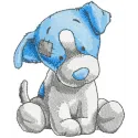 Chase dog embroidery design showcasing a playful canine motif, ideal for stitching on various fabric items.