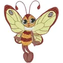 Preview of the Lady Butterfly embroidery design, showcasing intricate stitching patterns perfect for various projects.