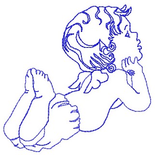 Young dreamer embroidery design - Embroidery Design