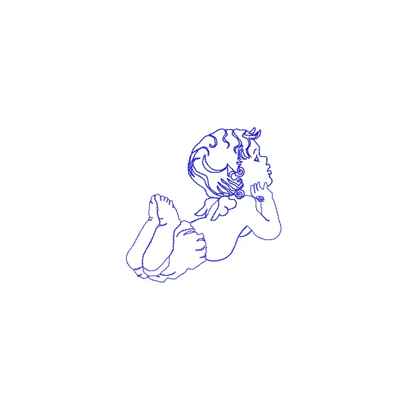 Preview of the Young Dreamer embroidery design featuring an angelic motif, perfect for creative stitching projects.