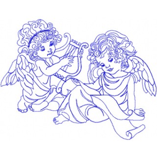 Angels embroidery design - Embroidery Design