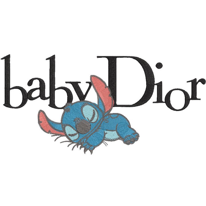 Stitch Baby Dior embroidery design - Embroidery Design