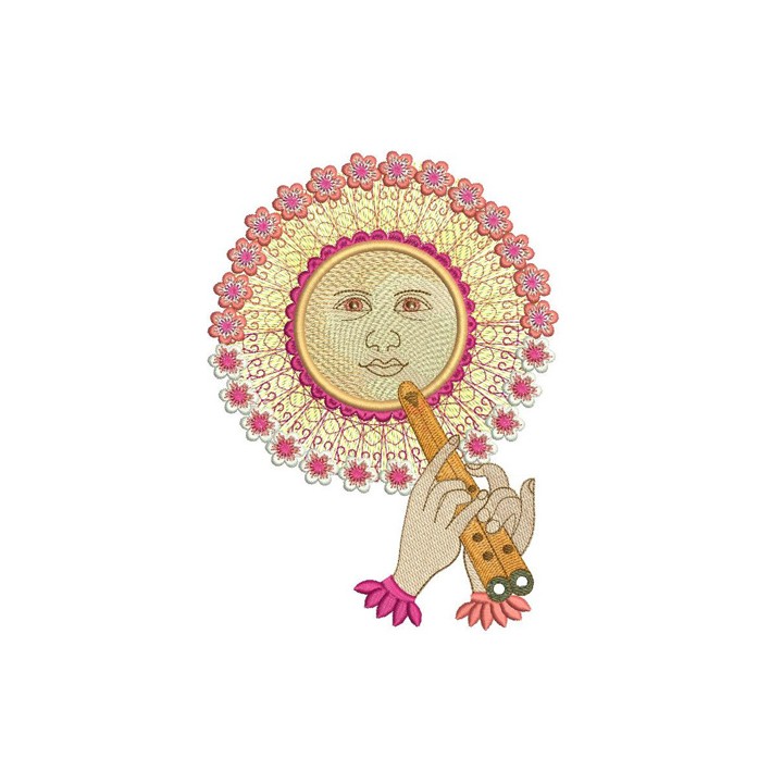 Sun 2 embroidery design - Embroidery Design