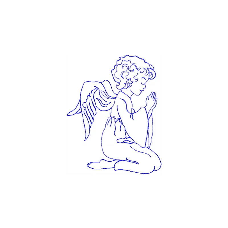 Preview of the Little Angel 2 embroidery design, showcasing a delicate angel motif for creative projects.