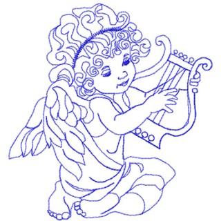 Little Angel embroidery design - Embroidery Design