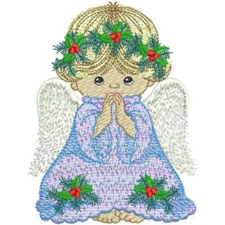 Praying Angel embroidery design - Embroidery Design