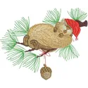 Preview of the Christmas dream embroidery design featuring a whimsical cat motif, perfect for festive projects.
