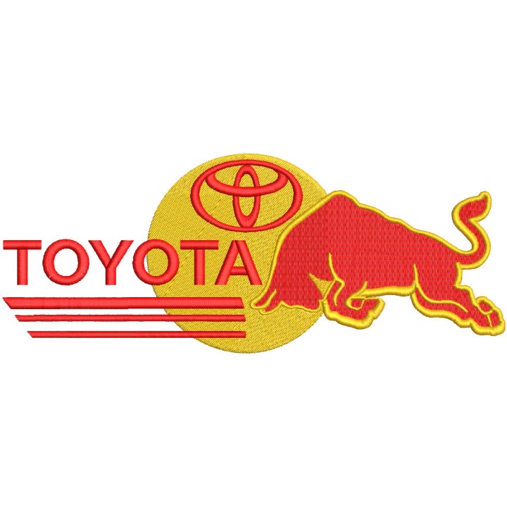 Toyota Red bull embroidery design - Embroidery Design