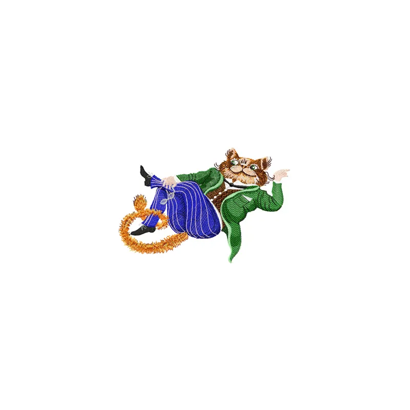 Glamour cat embroidery design showcasing a stylish feline motif, ideal for stitched creations on t-shirts and bags.