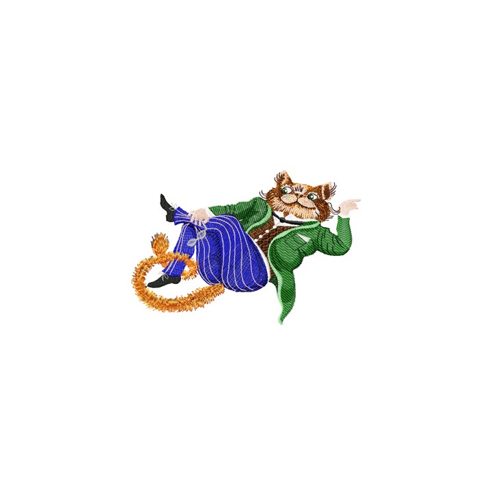 Glamour cat embroidery design - Embroidery Design