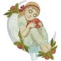 Preview of the Forest Angel embroidery design, showcasing intricate details and celestial motifs for creative stitching.