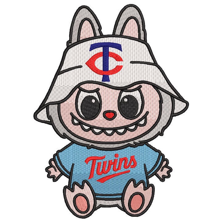 Labubu Minnesota Twins embroidery design - Embroidery Design