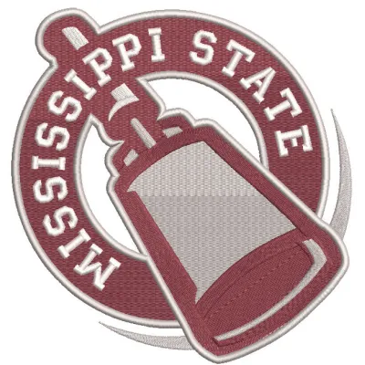 Embroidery design preview of the Mississippi State Bulldogs 2023 Secondary Logo showcasing detailed stitching.