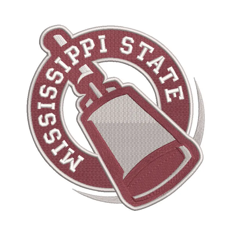 Embroidery design preview of the Mississippi State Bulldogs 2023 Secondary Logo showcasing detailed stitching.