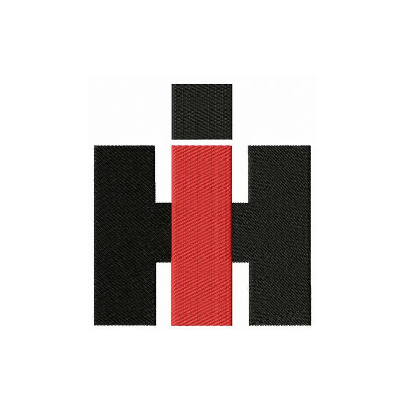 International Harvester alternative logo embroidery design preview showcasing unique stitching patterns for apparel.