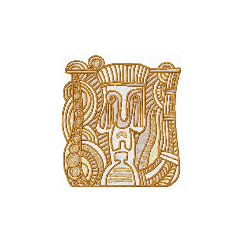 Preview of totem embroidery design from the Legends of South Pacific collection, showcasing intricate stitching patterns.