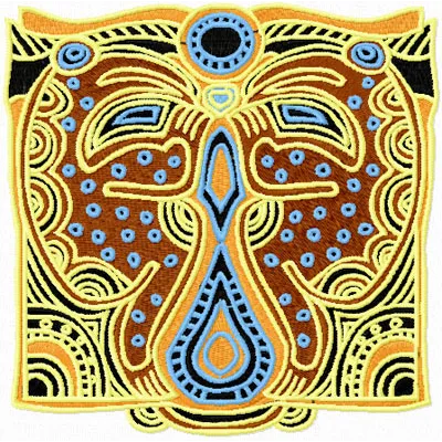 Preview of Fish Skin embroidery design from Legends of South Pacific collection, showcasing intricate stitching patterns.