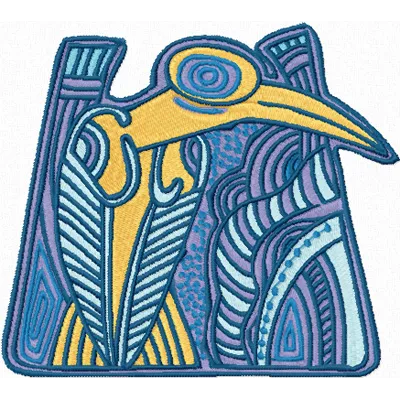Lonely Bird embroidery design from the Legends of South Pacific collection, showcasing a beautiful stitched motif.