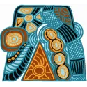 Sun Day embroidery design from the Legends of South Pacific collection, showcasing vibrant sun motifs for creative stitching.