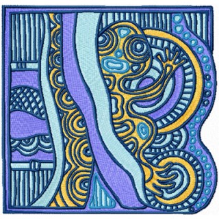 Frog hunting embroidery design - Embroidery Design