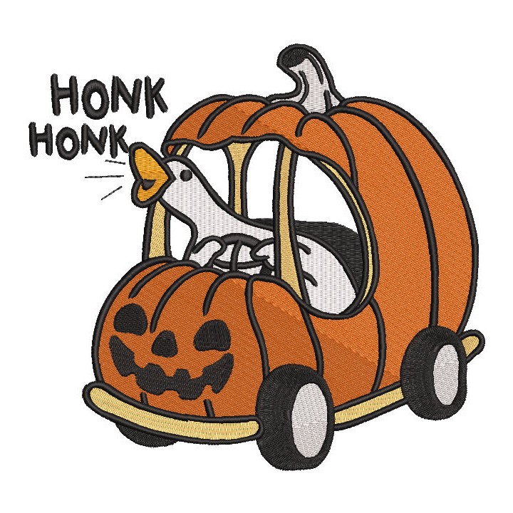 Cute Halloween Goose embroidery design - Embroidery Design