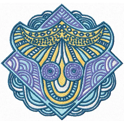 Spirit of Sea embroidery design from the Legends of South Pacific collection, showcasing intricate ocean motifs.