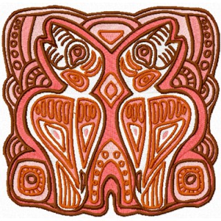 Two small birds embroidery design - Embroidery Design