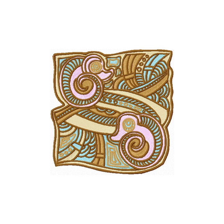 Shells on sand embroidery design - Embroidery Design