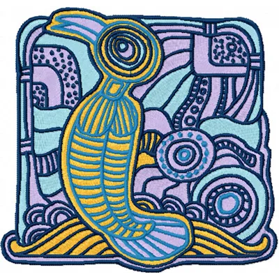 Bird Island embroidery design featuring vibrant tropical birds and lush foliage, perfect for stitching on garments and acces…