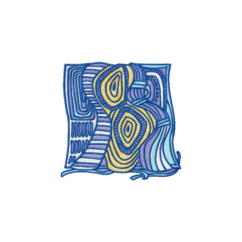 Preview of the Legends of South Pacific Shell embroidery design for stitching on garments and accessories.