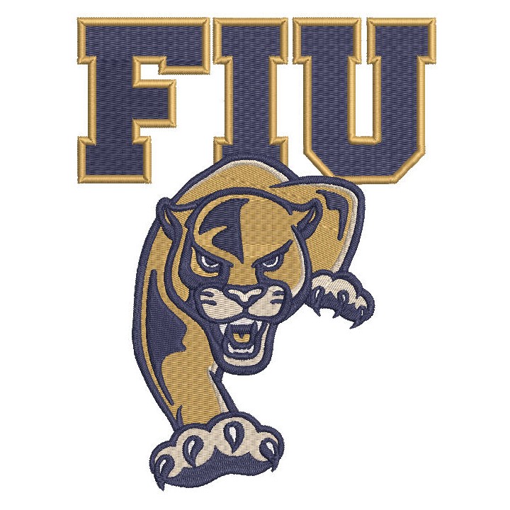 FIU Panthers primary logo embroidery design - Embroidery Design