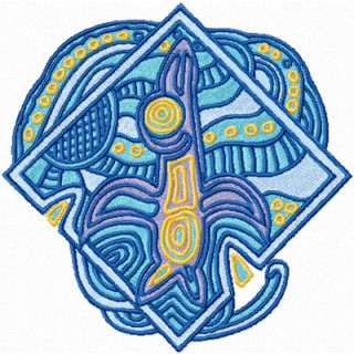 Bird in the sky embroidery design - Embroidery Design