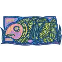Big Fish embroidery design from the Legends of South Pacific collection, showcasing vibrant stitching patterns.