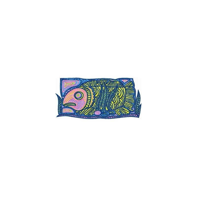 Big Fish embroidery design from the Legends of South Pacific collection, showcasing vibrant stitching patterns.
