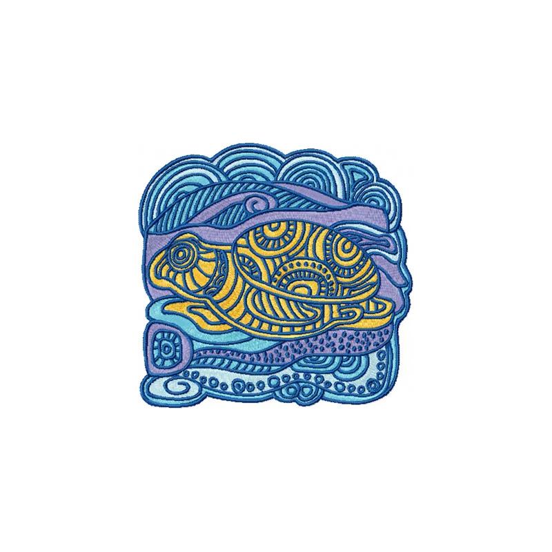 Preview of the Legends of South Pacific Turtle embroidery design, showcasing intricate stitching patterns.