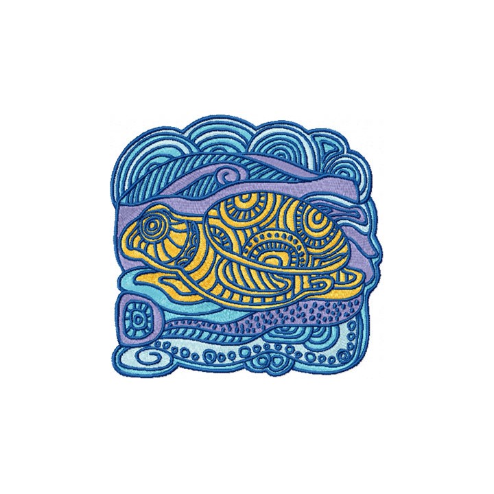 Legends of South Pacific Turtle embroidery design - Embroidery Design