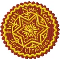 Preview of Christmas Snowflake Label embroidery design featuring intricate snowflake motifs suitable for holiday projects.
