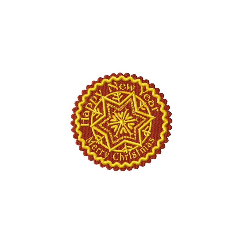Preview of Christmas Snowflake Label embroidery design featuring intricate snowflake motifs suitable for holiday projects.