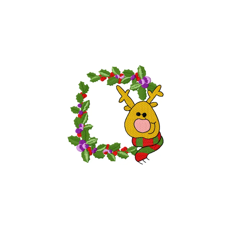Preview of a Christmas border embroidery design featuring elegant deer motifs, perfect for festive projects.