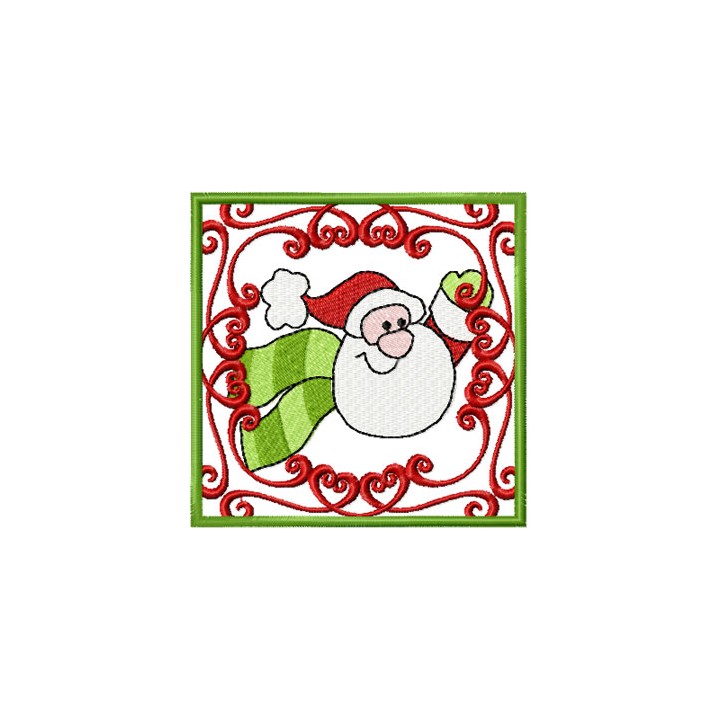 Santa Happy Christmas coming soon embroidery design - Embroidery Design