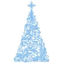 Preview of Christmas modern tree 2 embroidery design featuring a stylish tree motif for festive projects.